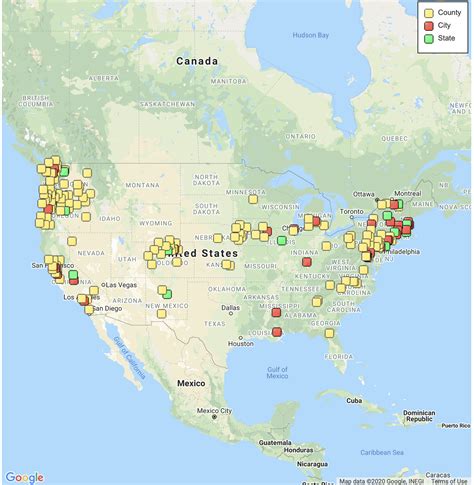 Map Sanctuary Cities | Sanctuary city, City, County