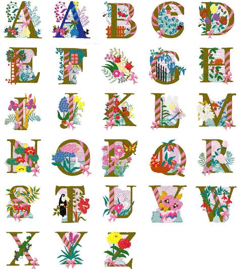 Embroidery Patterns For Alphabet | Hand Embroidery