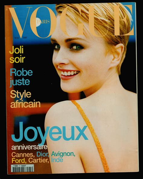 Vogue Paris May 1997 No 777 French Vintage Fashion Magazine Cover Kylie Bax Helmut Newton ...
