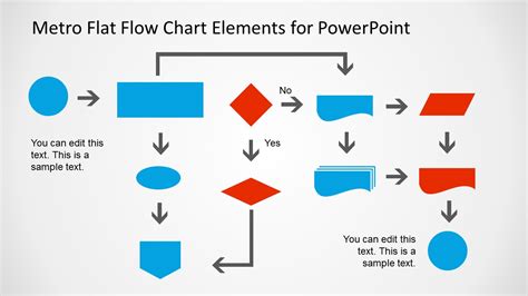 Metro Style Flow Chart Template for PowerPoint - SlideModel