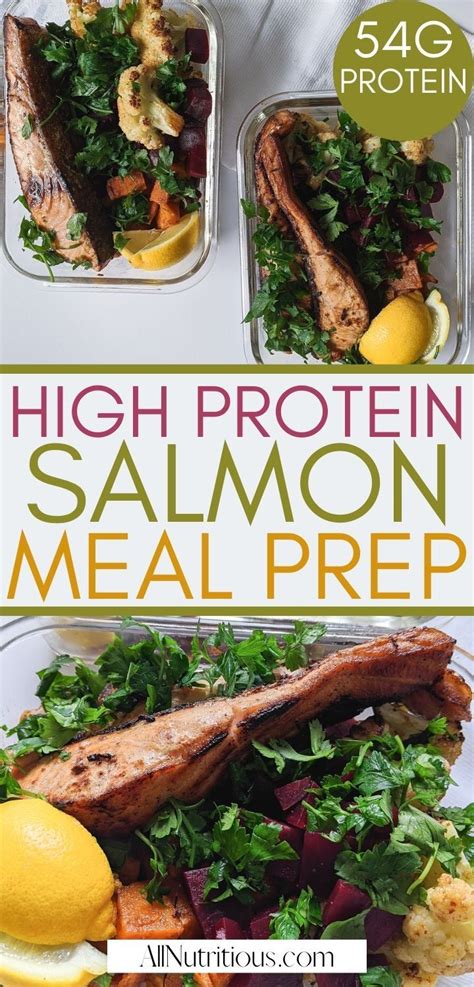 Healthy eating doesn't have to be difficult with this tasty salmon meal prep recipe! Add this ...