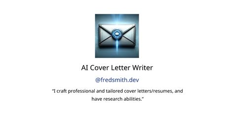 AI Cover Letter Writer GPTs features and functions, examples and prompts | GPT Store