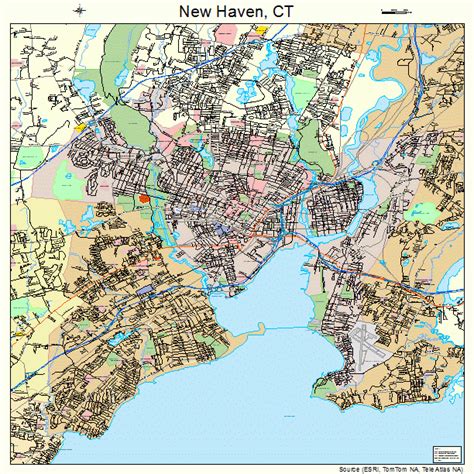 New Haven Connecticut Street Map 0952000