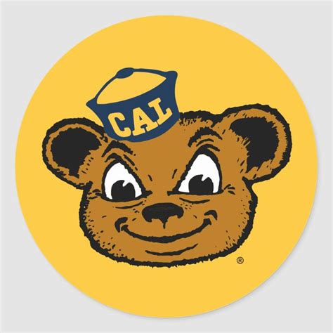 Cal Mascot | Oski the Bear Classic Round Sticker | Zazzle | Cal bears, Mascot, Cal golden bears