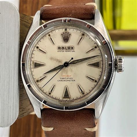 1961 Vintage Rare Rolex 6103 Red Officially Writing Dial Bubbleback ...