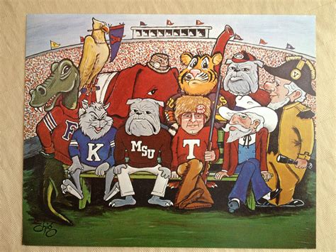 20x16 Print of "Ten Original SEC Mascots, circa 1969" | eBay