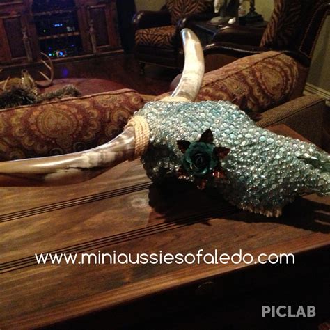 Decorated longhorn skull | Longhorn skull, Living room decor, Decor