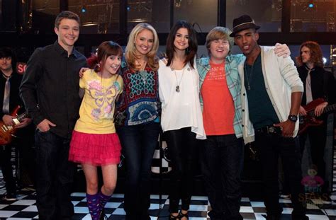 Selena Gomez with the cast of so random, on the set of the Disney Channel series, So Random ...