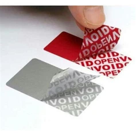 Self Adhesive Printed Tamper Proof Labels, Packaging Type: Sheets at Rs ...