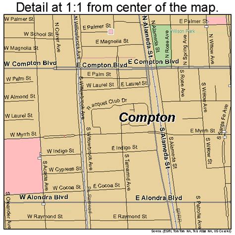 Compton California Street Map 0615044