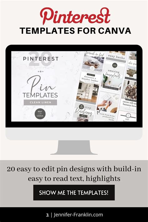 Pinterest Templates for Canva - JENNIFER-FRANKLIN