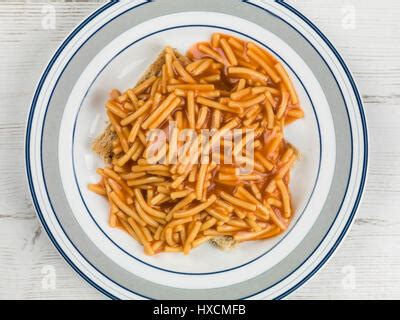 tinned spaghetti on toast Stock Photo - Alamy