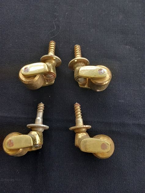 Antiques Atlas - Set Of 4 Vintage Brass Castors