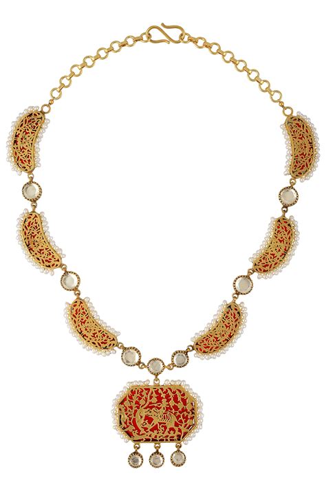 Silver Basant Bahar Pearl Necklace