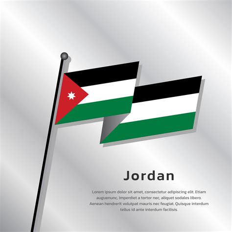 Illustration of Jordan flag Template 13346327 Vector Art at Vecteezy