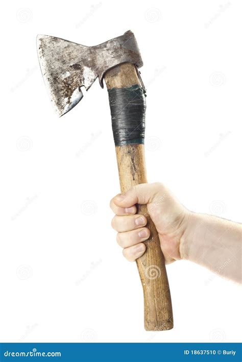 Hand axe stock photo. Image of hand, work, holds, battle - 18637510