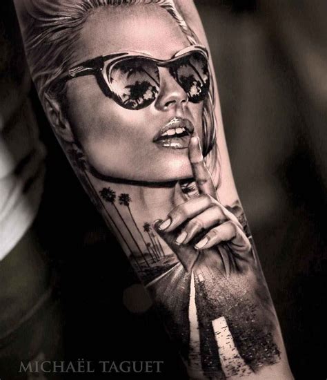 Awesome realistic tattoo by Michael Taguet | iNKPPL | Girl face tattoo, Realistic tattoo sleeve ...