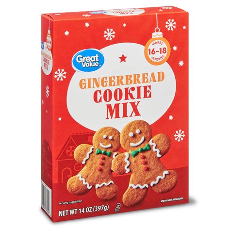 Great Value Holiday Gingerbread Cookie Mix, 14 oz - Walmart.com ...