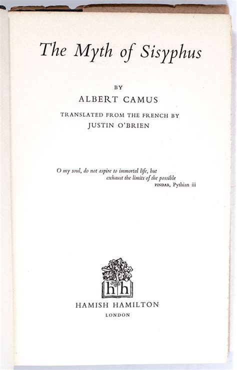 The Myth of Sisyphus Albert Camus First Edition Rare