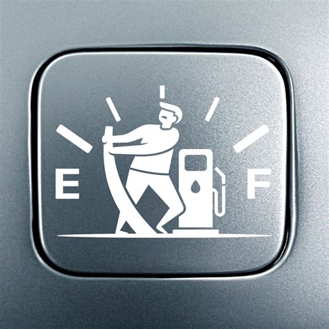 Funny Car Sticker Pull Fuel Tank Pointer Gas Consumption Decal Fuel Gauge Empty Stickers ...