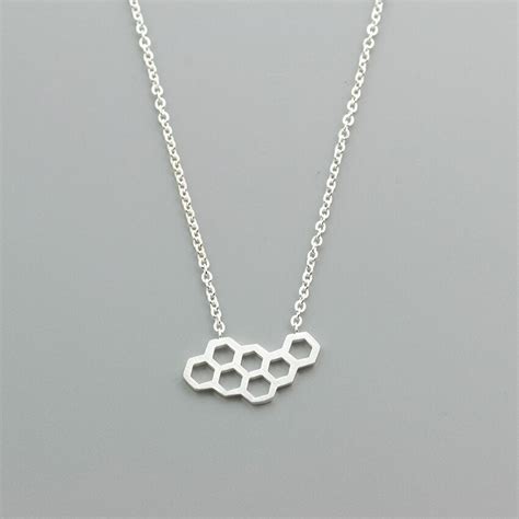 Geometric Hexagon Honeycomb Necklace - BeeKeepShop