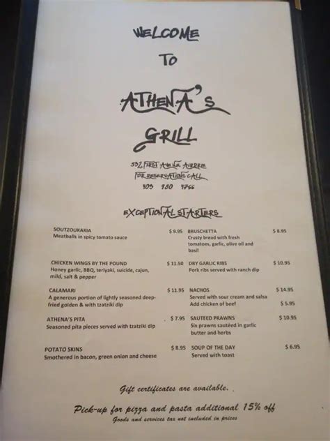 Athena's Grill Menu, Menu for Athena's Grill, Airdrie, Airdrie - Urbanspoon/Zomato