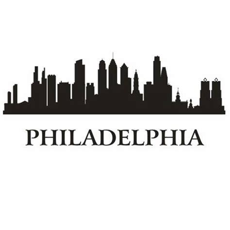 DCTAL PHILADELPHIA City Decal Landmark Skyline Wall Stickers Sketch Decals Poster Parede Home ...