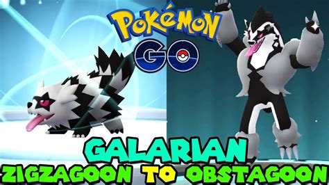 Evolving GALARIAN ZIGZAGOON to OBSTAGOON in Pokemon Go - YouTube