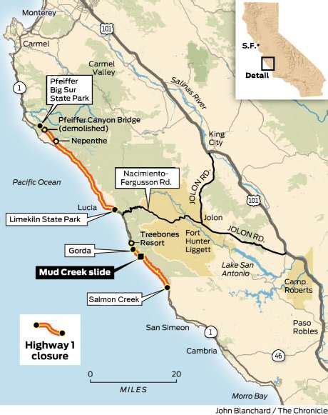 Highway 1 Conditions in Big Sur, California