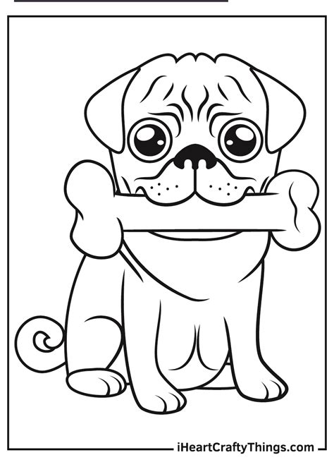 Cute Pug Coloring Pages Printable Coloring Pages