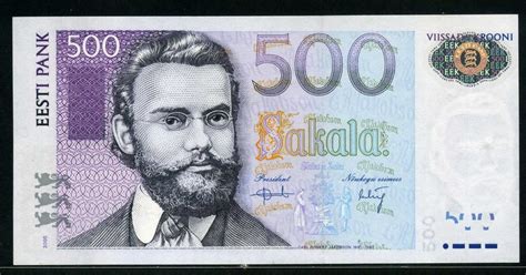 Currency of Estonia 500 Estonian kroon banknote 2000|World Banknotes ...