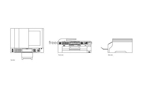 A4 Printer - Free CAD Drawings