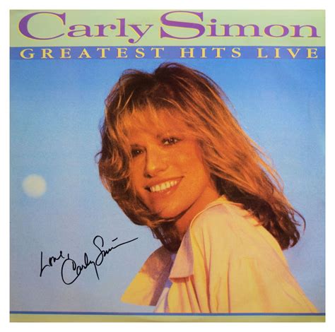 Carly Simon - Greatest Hits Live, rock star gallery, signed albumsROCK ...