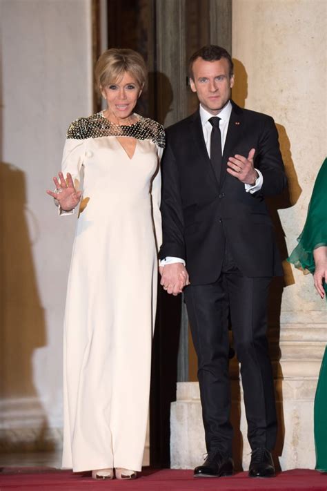 Brigitte Macron's Louis Vuitton Dress at State Dinner | POPSUGAR Fashion Middle East