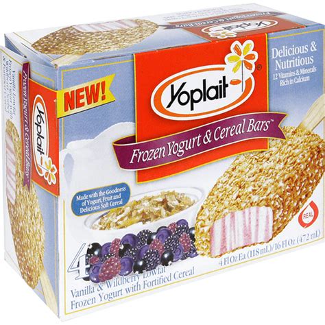 Yoplait Frozen Yogurt & Cereal Bars, Vanilla & Wildberry | Toaster ...