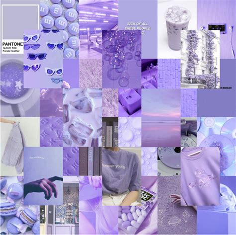 Light Purple Aesthetic Wallpaper Collage - bmp-extra