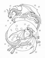 Dragon Coloring Pages For Adults  Best Kids sketch template