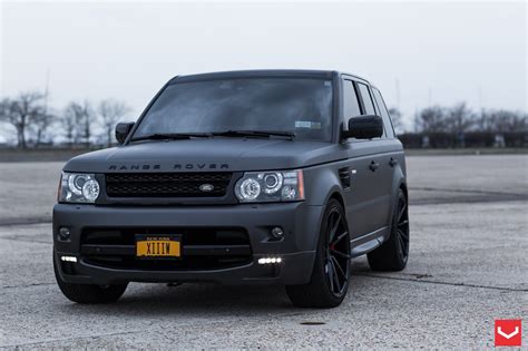 Black on Black: Matte Land Rover Range Rover Sport with Custom Rims ...