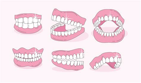 False Teeth Vector 167525 Vector Art at Vecteezy