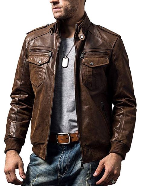 Men Genuine Leather Motorcycle Jackets