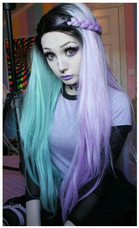 Style pastel goth. Gothic Hairstyles, Trendy Hairstyles, Wig Hairstyles ...