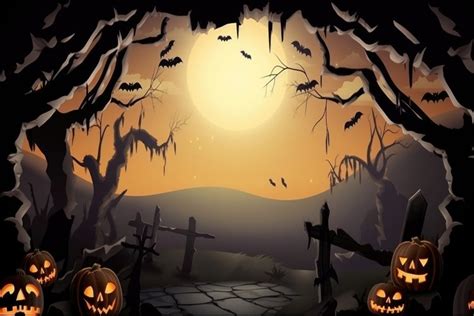 Spooky Halloween background scene (2508229)