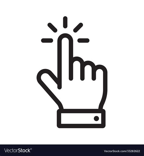 Hand click icon mouse clicking pointer Royalty Free Vector