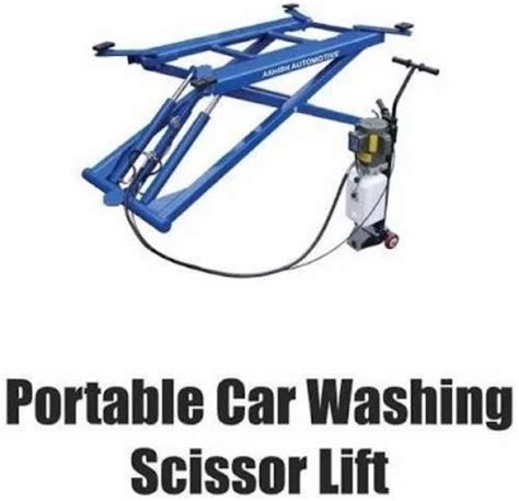 Stainless Steel Portable Car Washing Scissor Lift, For Servicing, 2-4 ...