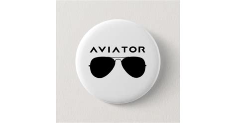 Aviator SUnglasses Silhouette Button | Zazzle