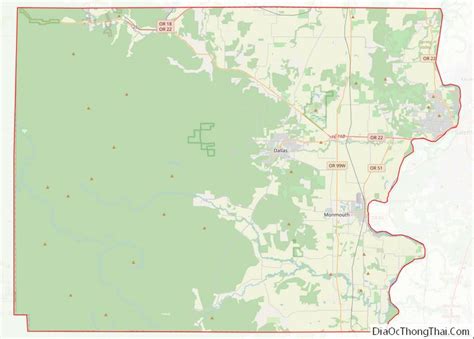 Map of Polk County, Oregon - Thong Thai Real