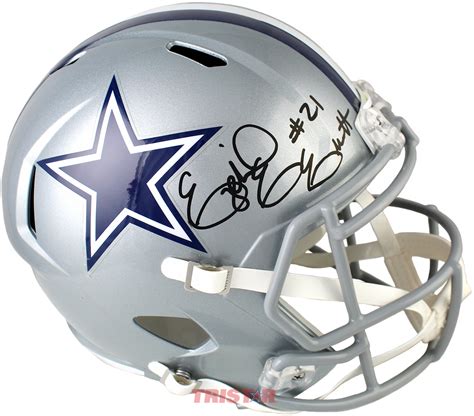 Ezekiel Elliott Autographed Dallas Cowboys Full Size Replica Speed Helmet