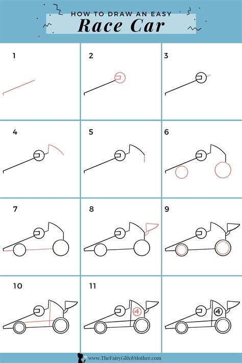 Race Car Drawing For Kids Easy