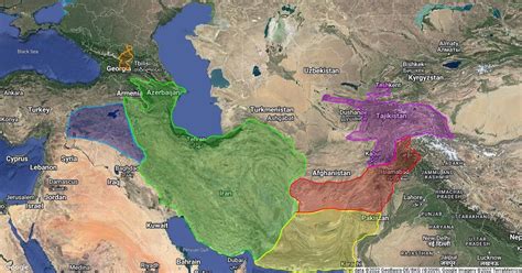 Map of Iranic world : Scribble Maps