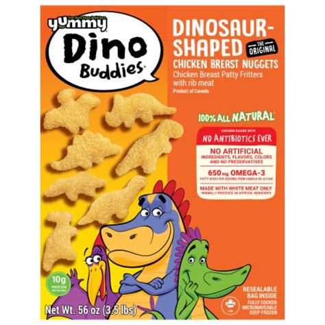 Yummy Dino Buddies Frozen Fully Cooked Dinosaur Shaped Chicken Breast Nuggets, 56 oz - Ralphs